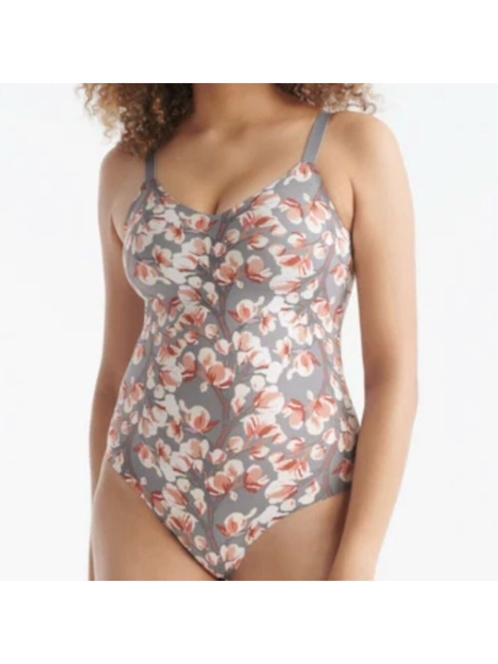 Knix LuxeLift Bodysuit Gardenia Print Large Stretchy Floral